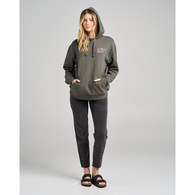 Seahorse Anchor Womens Pullover Fleece - Charcoal