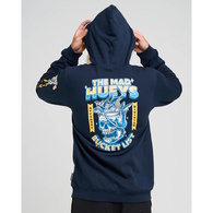 Skull Bucket List Fleece Pullover Hoodie - Navy