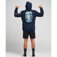 Skull Bucket List Fleece Pullover Hoodie - Navy