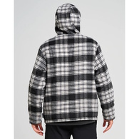 Hazza Flannel Sherpa Hooded Jacket - Black