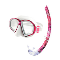 Satlker Adult Pink Coral Dive Mask / Snorkel Combo Set 