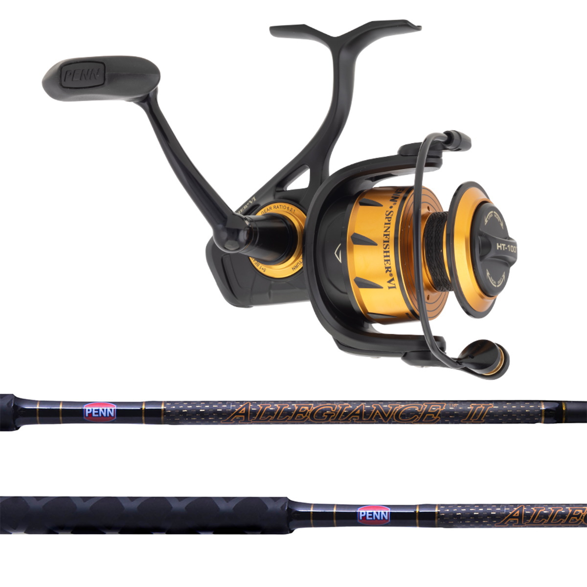 PENN Spinfisher VI Fishing Rod and Reel Spinning Combo, 7' 1PC M, 4500 